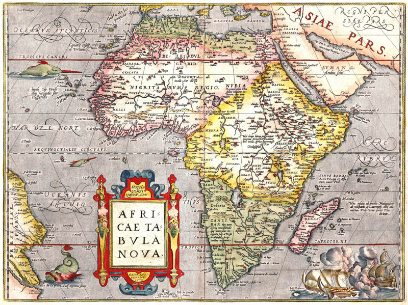 Africae tabula nova 1570 Ortelius